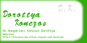 dorottya konczos business card